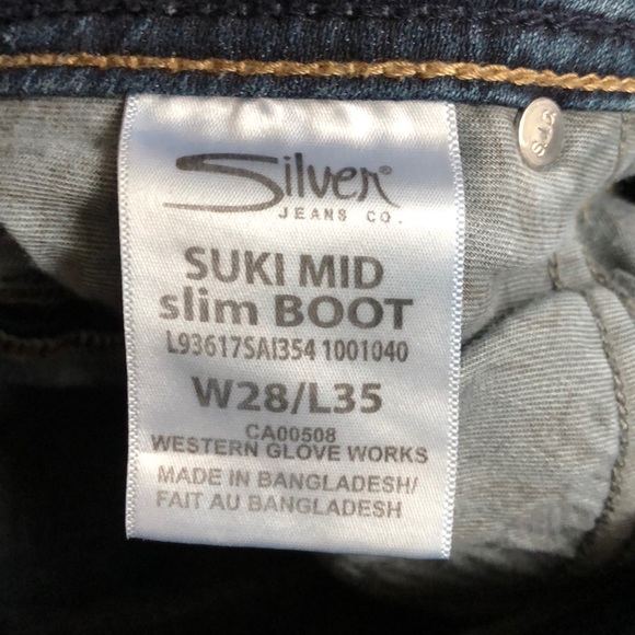 Great condition Silver Bootcut Jeans! Size 28 x 35 - Picture 5 of 5